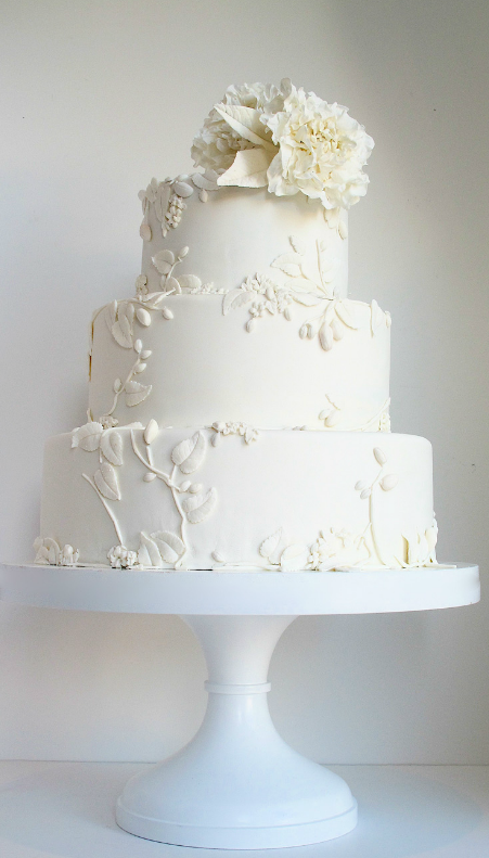 Wedding cake simple white